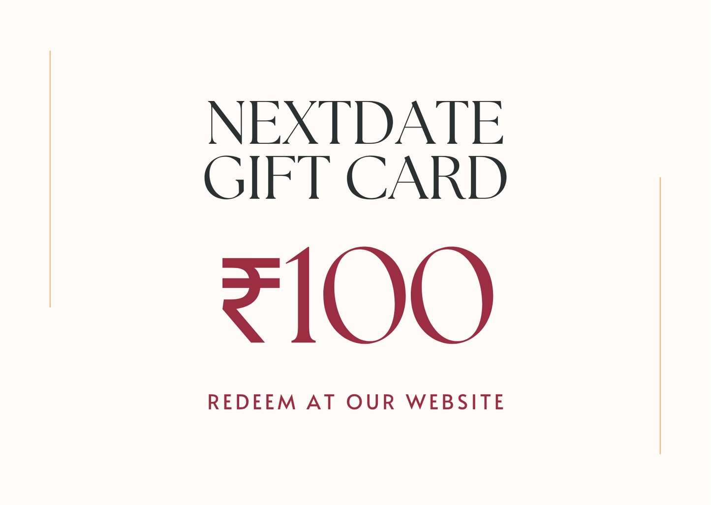 NextDate Gift Card – The Perfect Gift for Couples | Instant Delivery