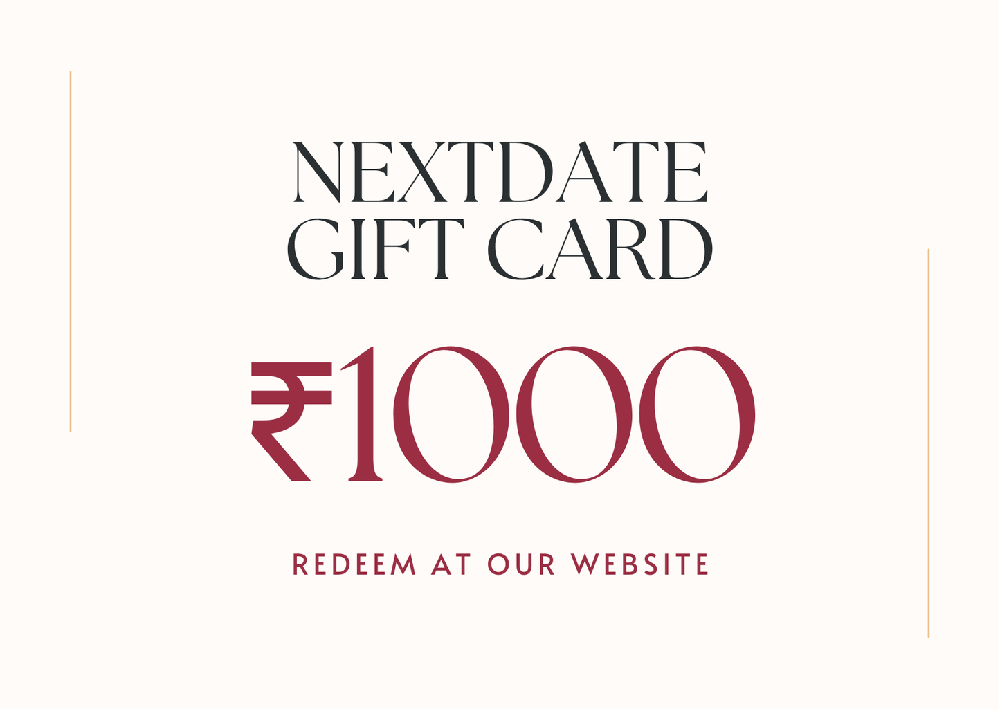 NextDate Gift Card – The Perfect Gift for Couples | Instant Delivery