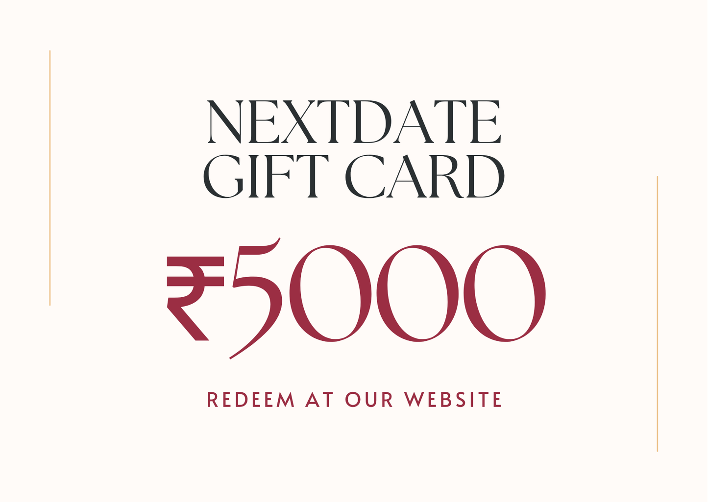 NextDate Gift Card – The Perfect Gift for Couples | Instant Delivery