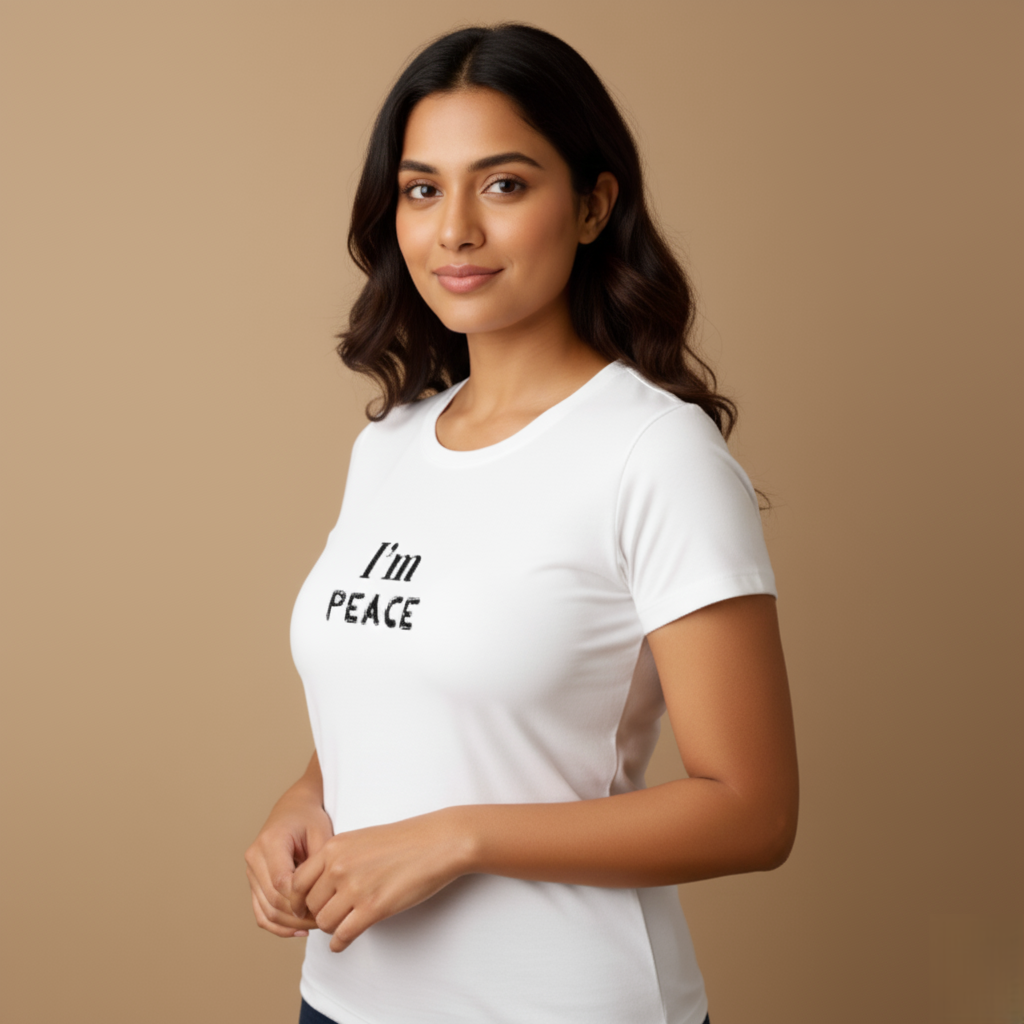 "I Am Peace" Women's Curved T-Shirt
