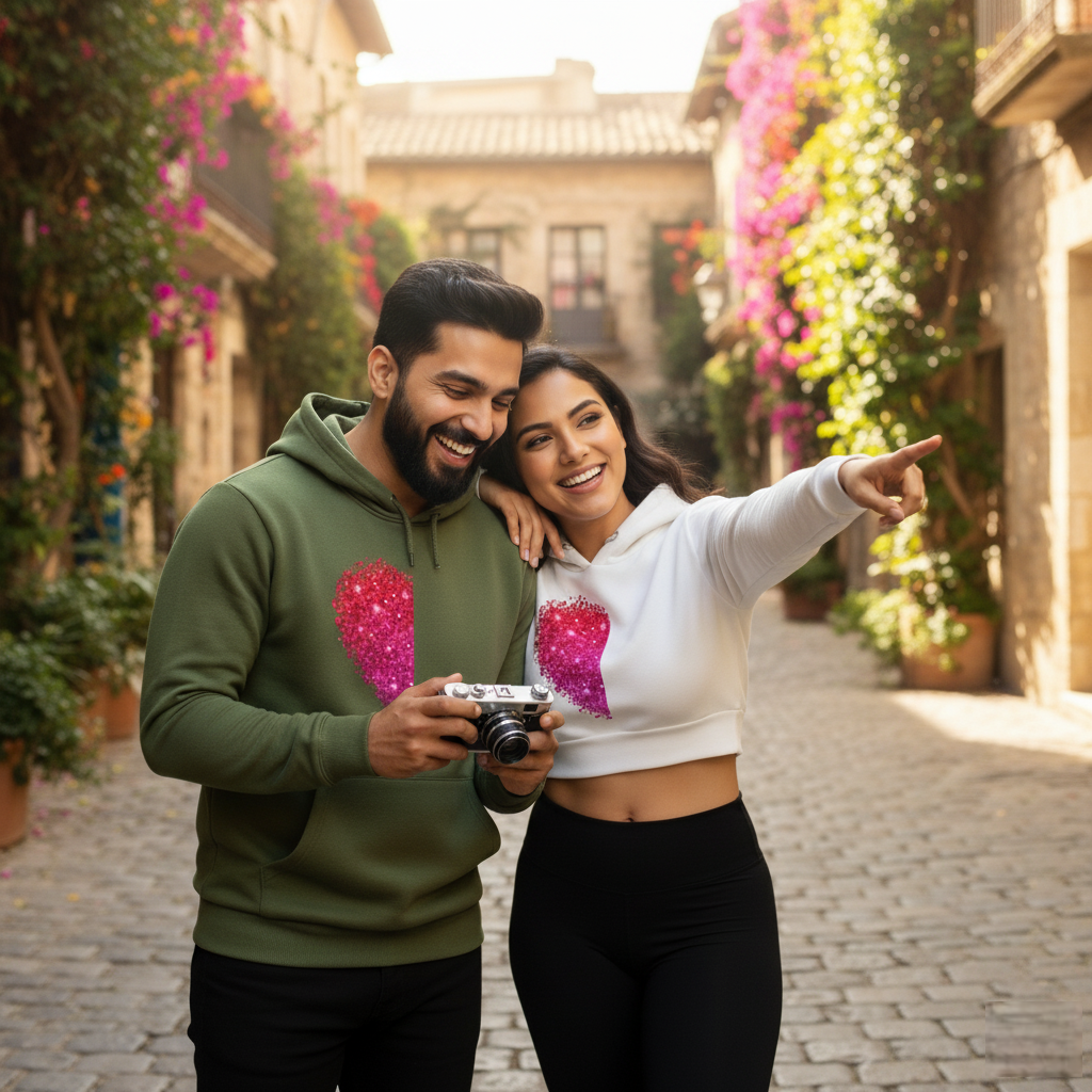 ❤️ Half-Heart Couple Hoodies – Complete the Love