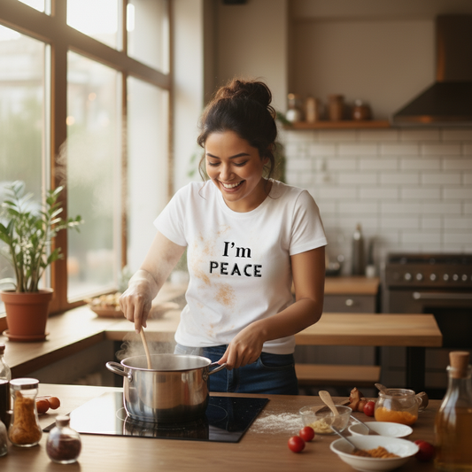 "Peace & Presence Couple T-Shirt Set  His: I Come in Peace | Hers: I Am Peace"
