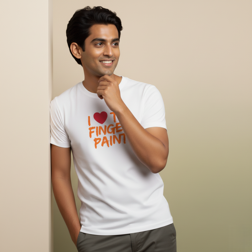 "I Love to Finger Paint"  Men's Unisex T-Shirt