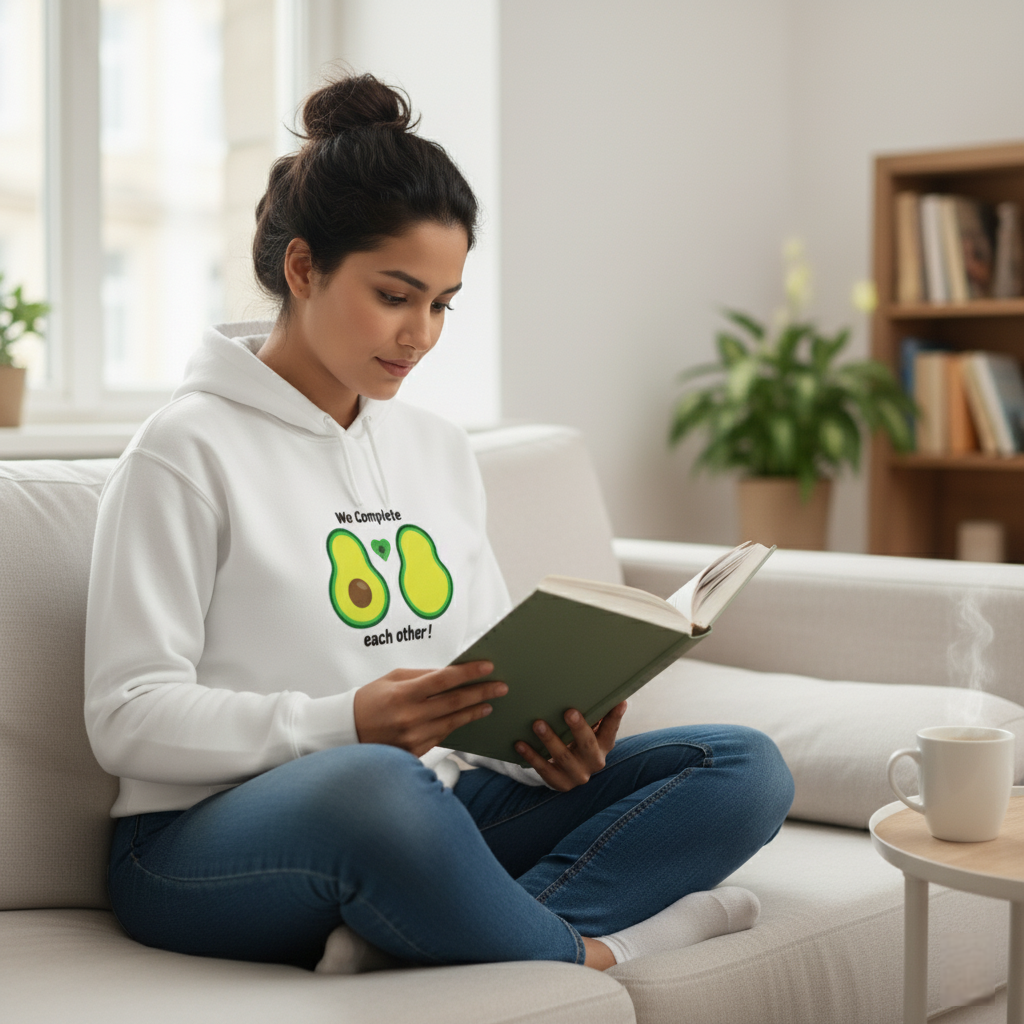 Avocado Love Unisex Sweatshirt  Cute Couple-Inspired Pullover by NextDate