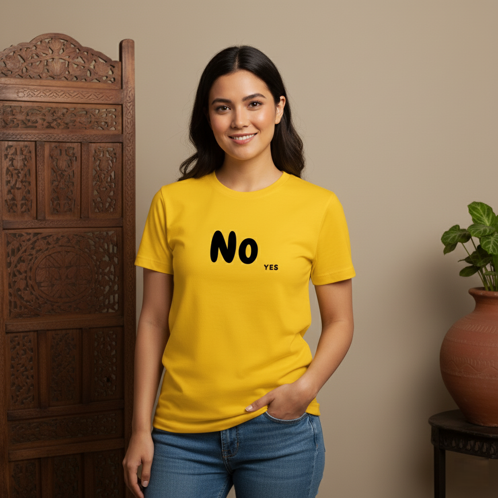 NO (yes) T-Shirt for Women  Cute Sarcastic Tee for Girlfriend | Couple Matching