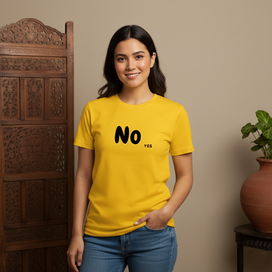 NO (yes) T-Shirt for Women  Cute Sarcastic Tee for Girlfriend | Couple Matching