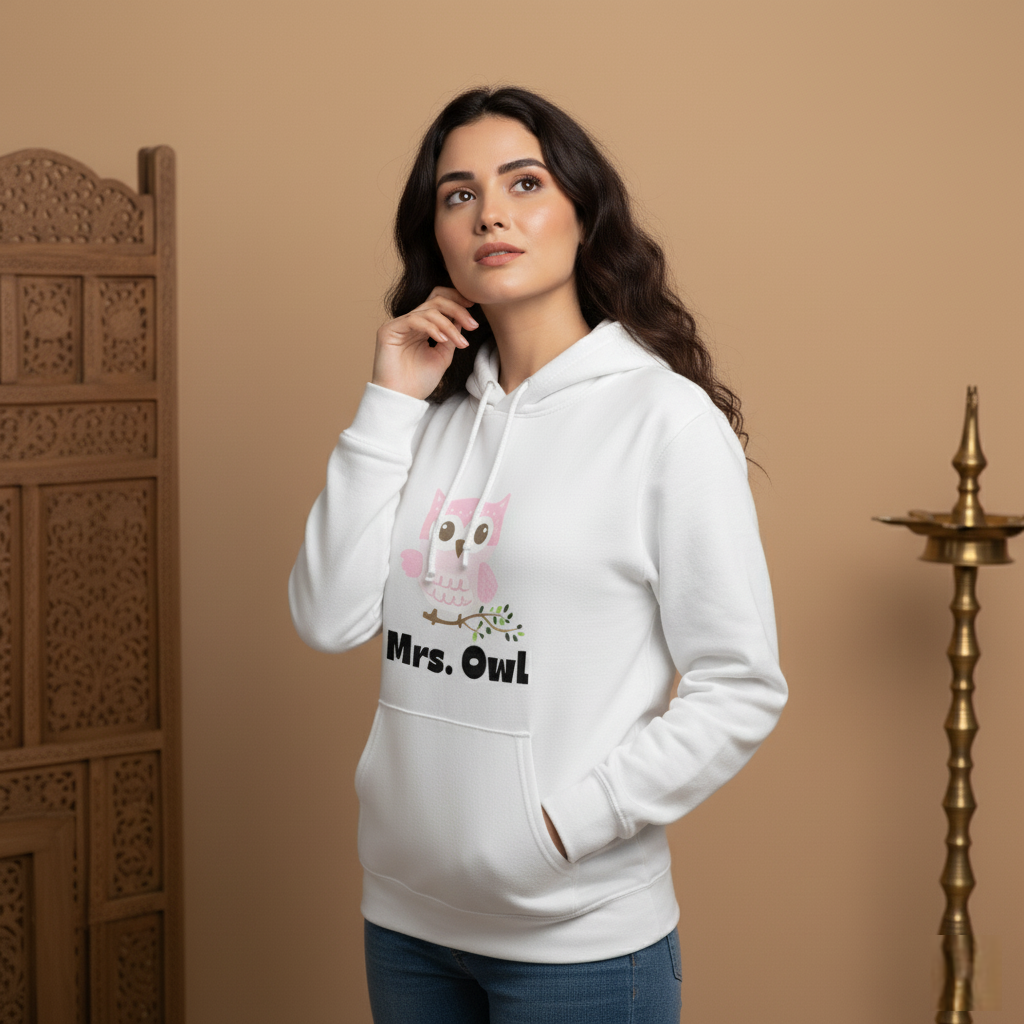 Mrs. Owl Hoodie for Women  Couple Sweatshirt | Romantic Gift for Her