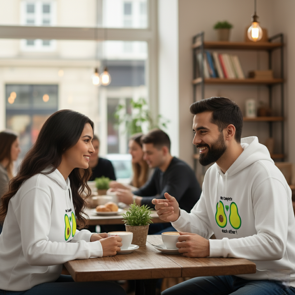 Avocado Love Unisex Sweatshirt  Cute Couple-Inspired Pullover by NextDate