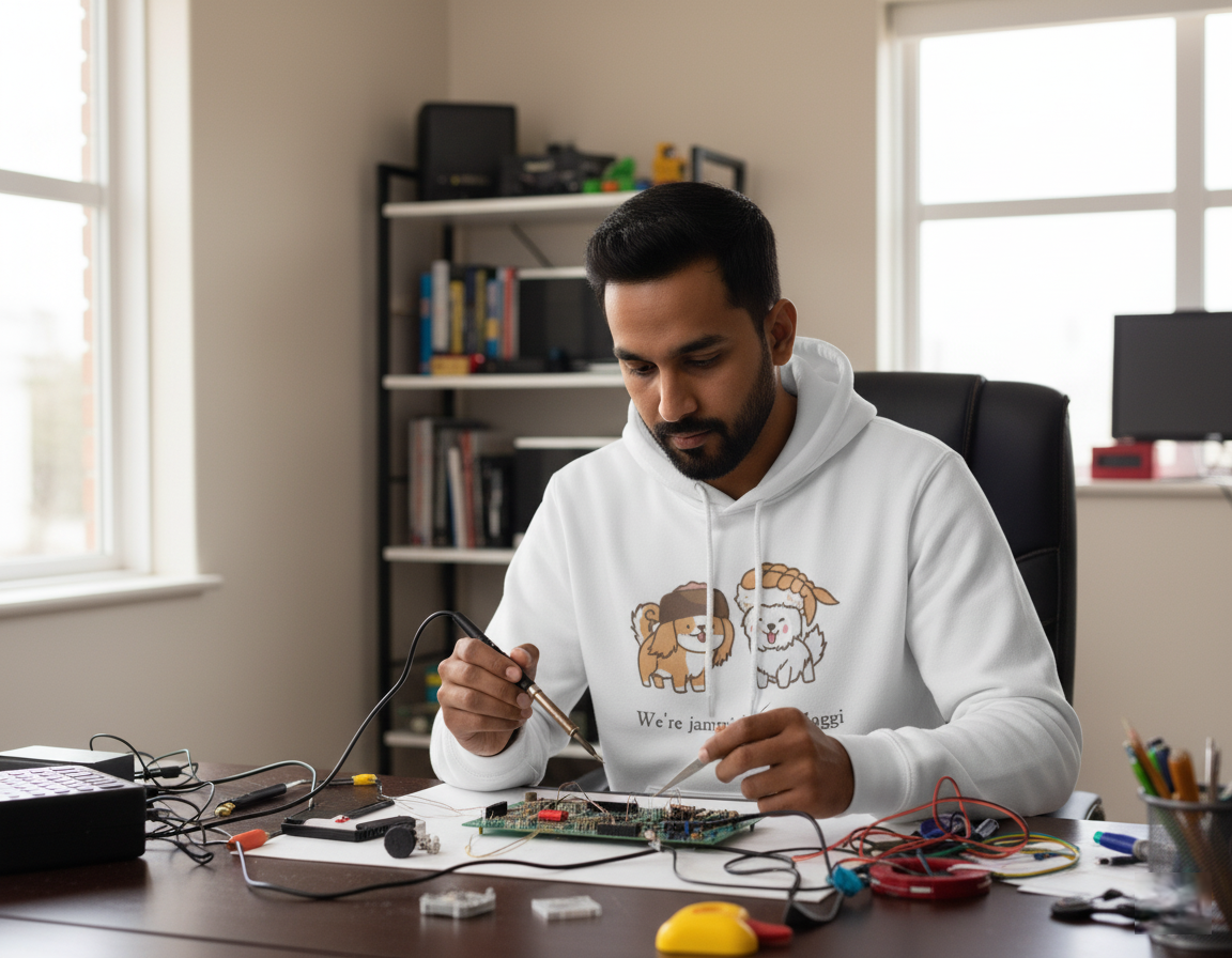 Were Jammin with Maggi Hoodie  Oversized Unisex Dog Print Sweatshirt