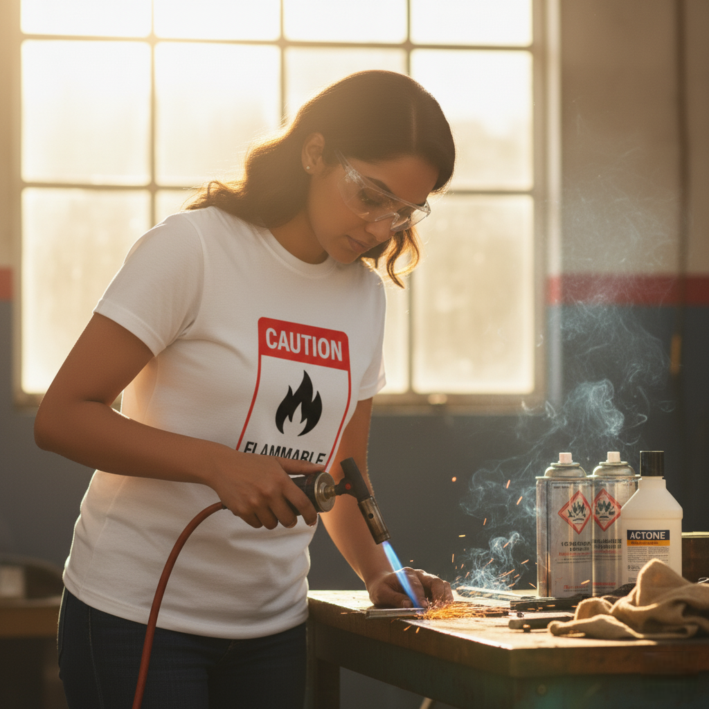 "Too Hot to Handle Couple T-Shirt Set  His: Warning: Hot | Hers: Caution: Flammable"