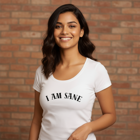 "I Am Sane"  Women's Curved T-Shirt