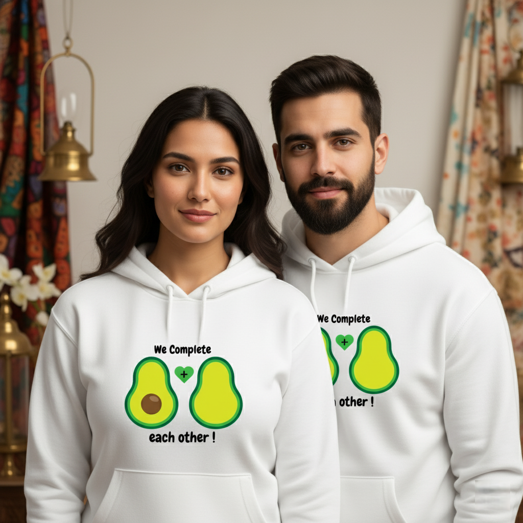 Avocado Love Unisex Sweatshirt  Cute Couple-Inspired Pullover by NextDate