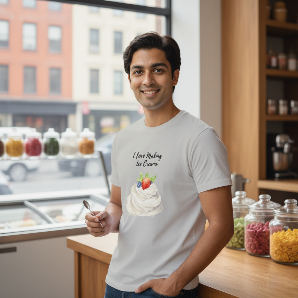 "I Love Making Ice Cream"  Men's Unisex T-Shirt