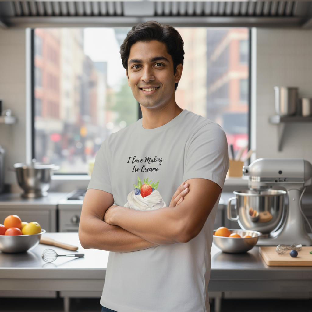 "I Love Making Ice Cream"  Men's Unisex T-Shirt