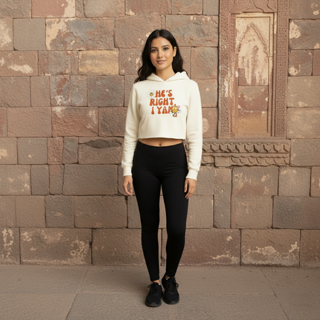 Hes Right, I Yam Womens Crop Hoodie  Couple Goals Edition