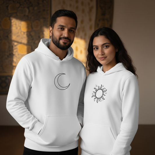 Moon & Sun Couple Hoodies – Perfect Balance, Perfect Love