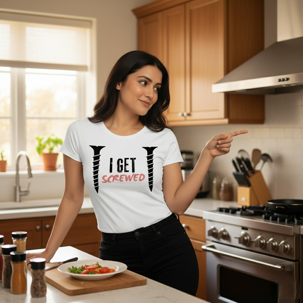 "I Get Screwed"  Women's Curved T-Shirt