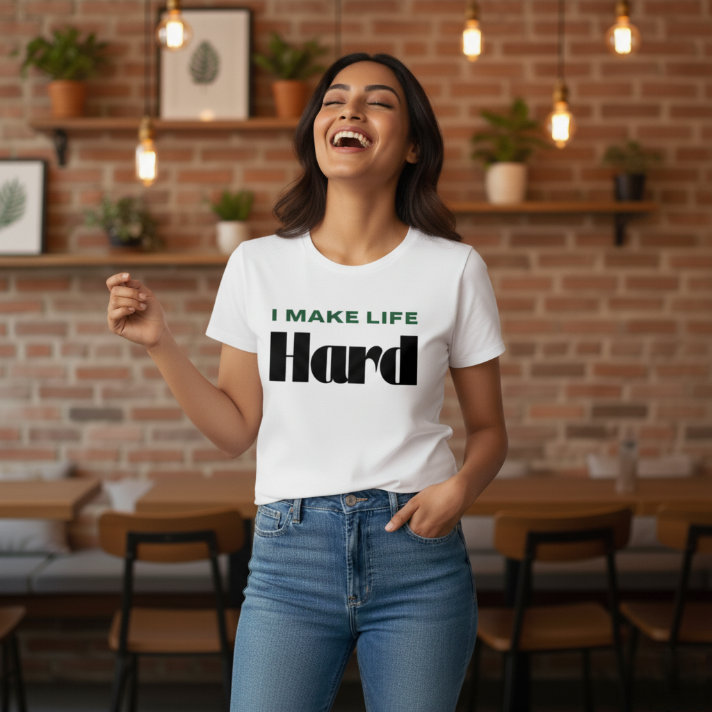 "I Make Life Hard"  Women's Curved T-Shirt