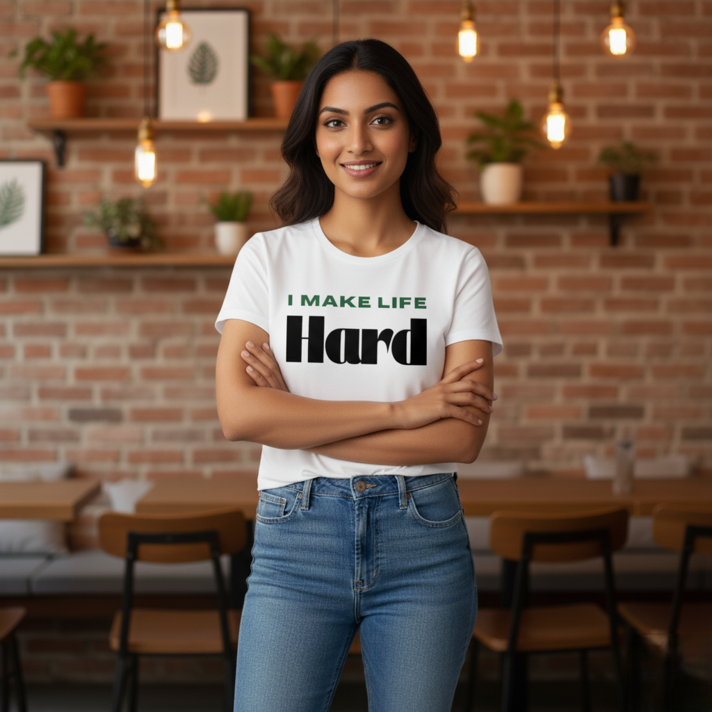 "I Make Life Hard"  Women's Curved T-Shirt