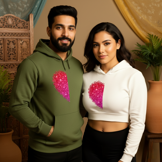 ❤️ Half-Heart Couple Hoodies – Complete the Love