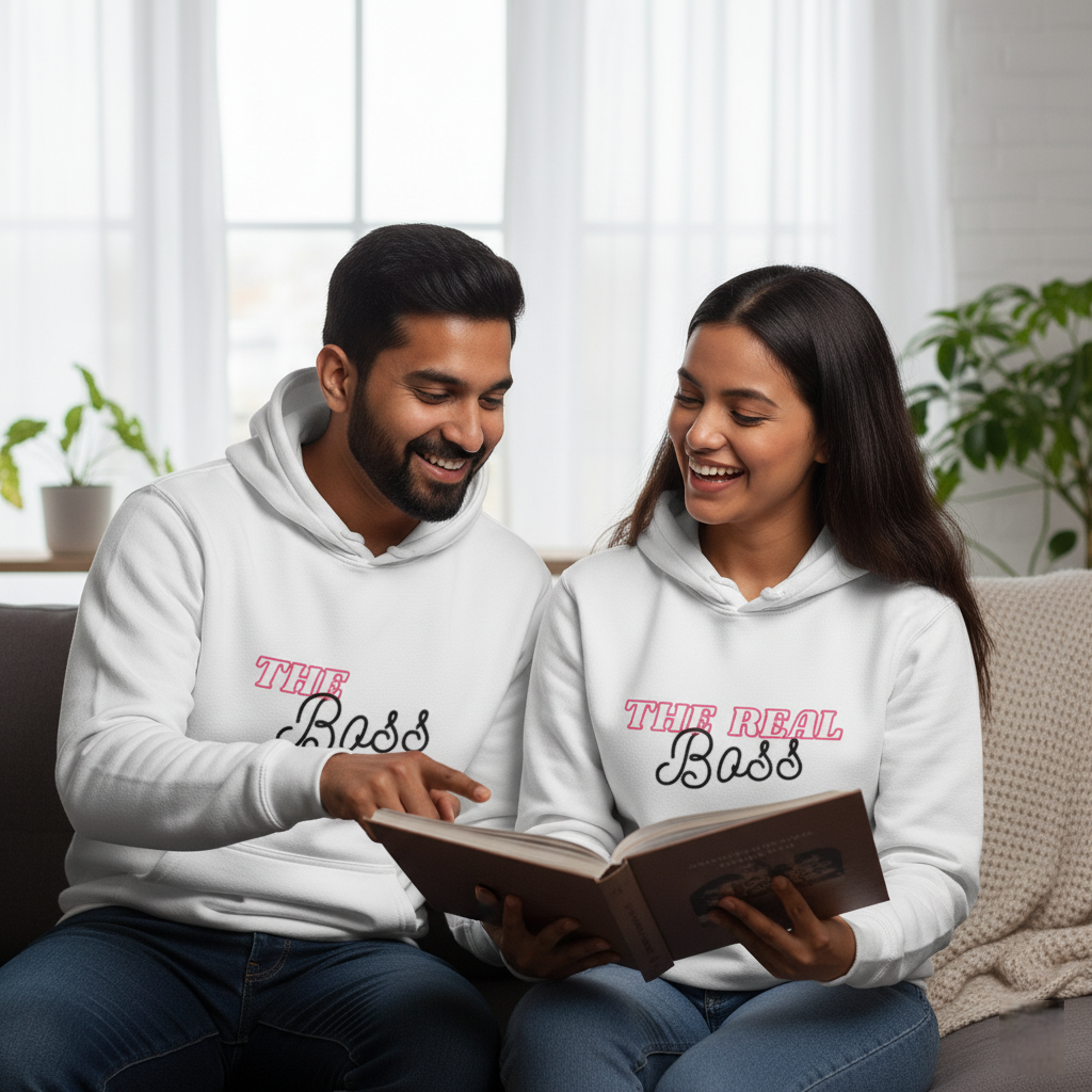 The Boss & The Real Boss – Couple Hoodies Combo