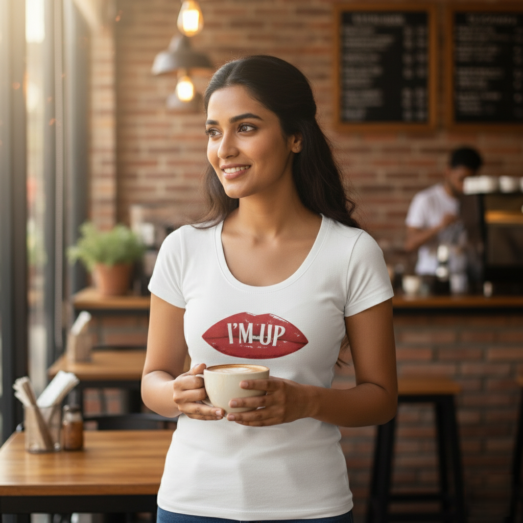 "Im Up"  Women's Curved T-Shirt