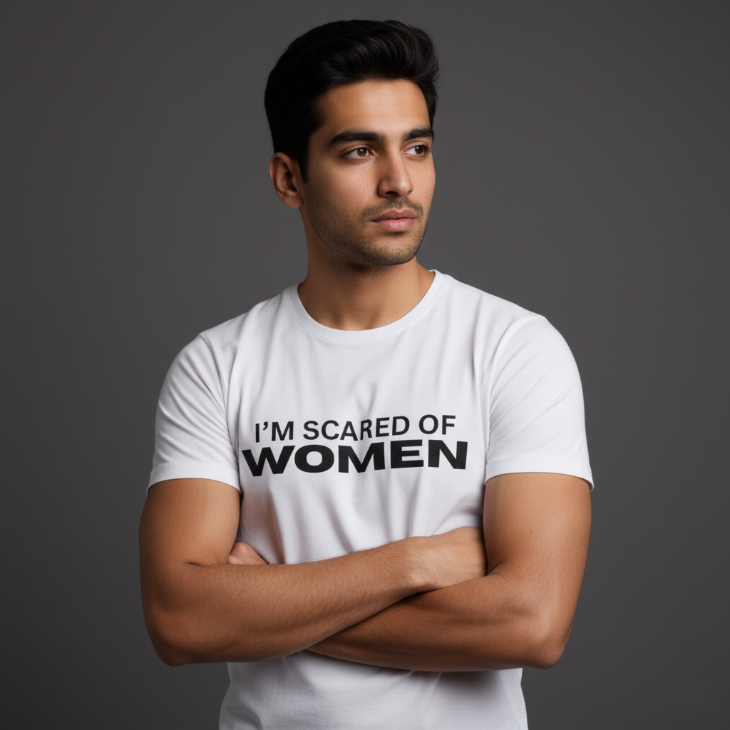 I’m Scared of Women – Funny Men’s T-Shirt 👀