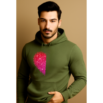 Half Heart Couple Hoodie for Him – by NextDate