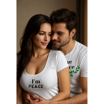 "Peace & Presence Couple T-Shirt Set – His: I Come in Peace | Hers: I Am Peace"