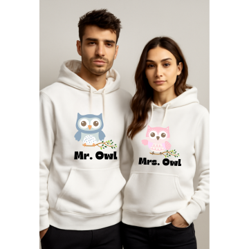"Mr. Owl & Mrs. Owl Hoodie Set – Cute & Cozy Couple Combo"