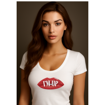 "I’m Up" – Women's Curved T-Shirt