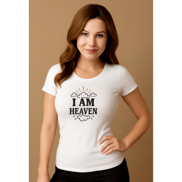 "I Am Heaven" – Women's Curved T-Shirt