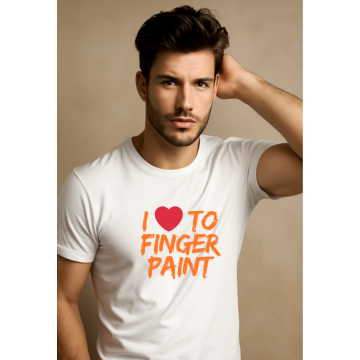 "I Love to Finger Paint" – Men's Unisex T-Shirt